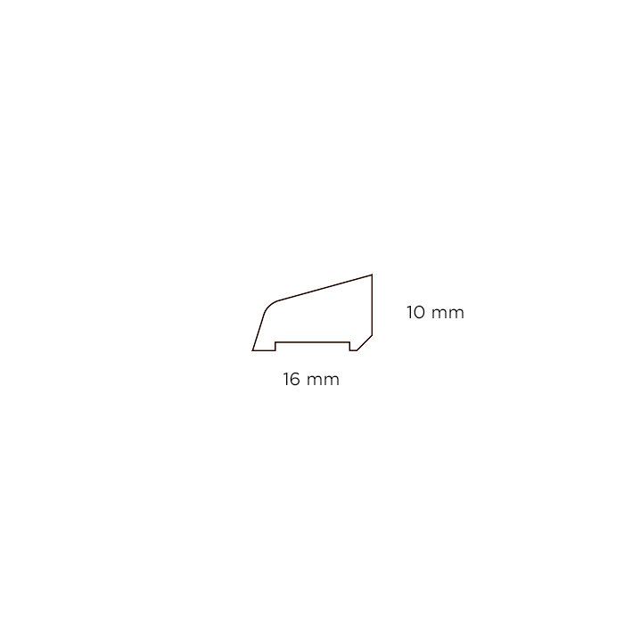 Feielist plast svart – 10 x 16 x 3000 mm